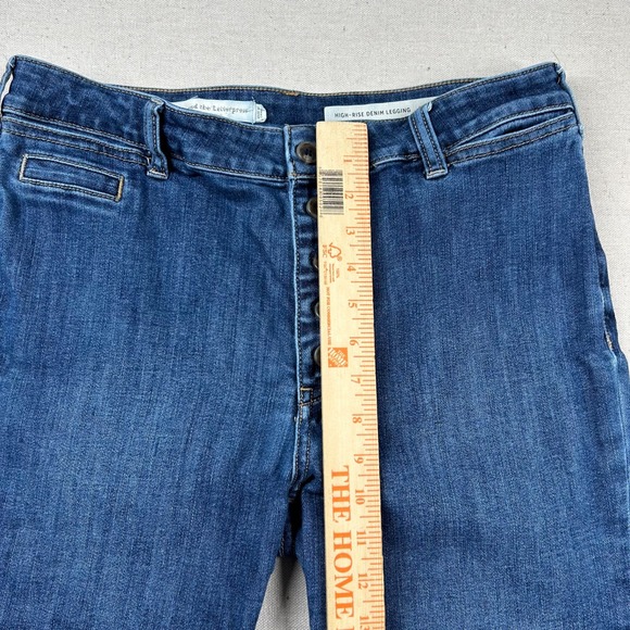 Pilcro Anthropologies Jeans‎ Womens 32 High Rise Denim Legging Jorts Button Fly - Picture 11 of 12